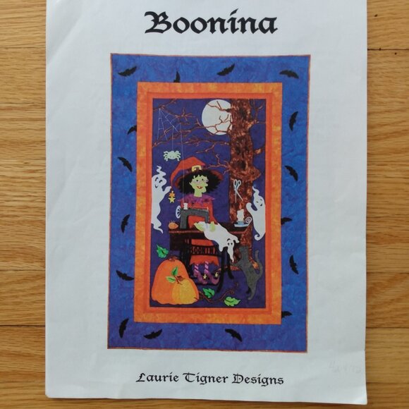 Halloween Witch Quilt Sewing Pattern Boonina Laurie Tigner Full Size Template - Picture 12 of 12
